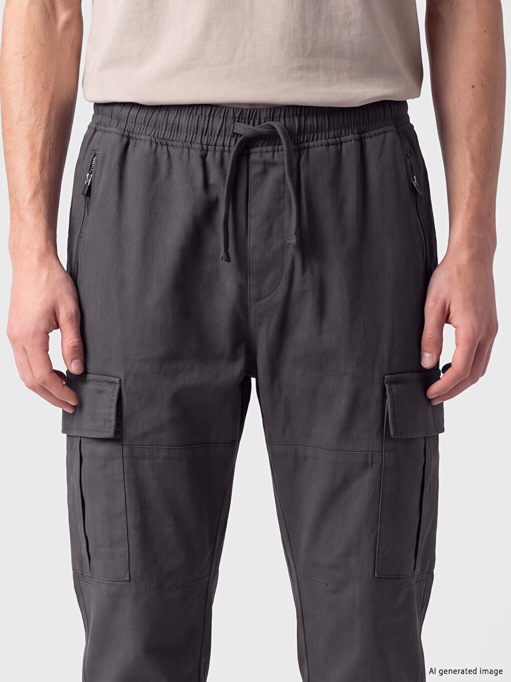 Standard Fit Men's Cargo Trousers-2