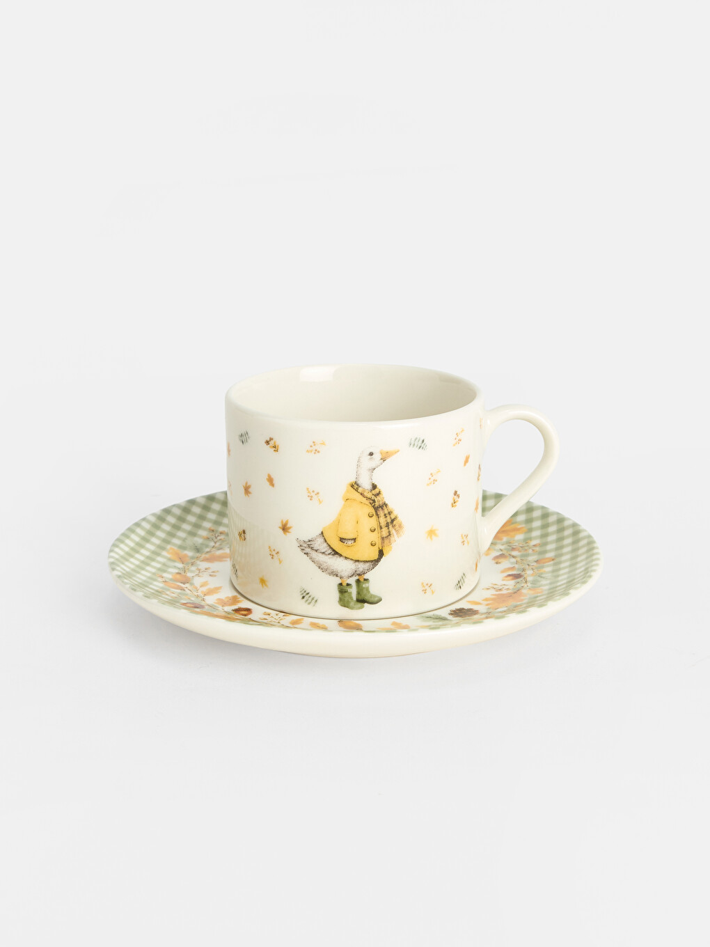 Set De Cești De Cafea Din Porțelan Imprimate Cu Animale Pentru 2 Persoane-2