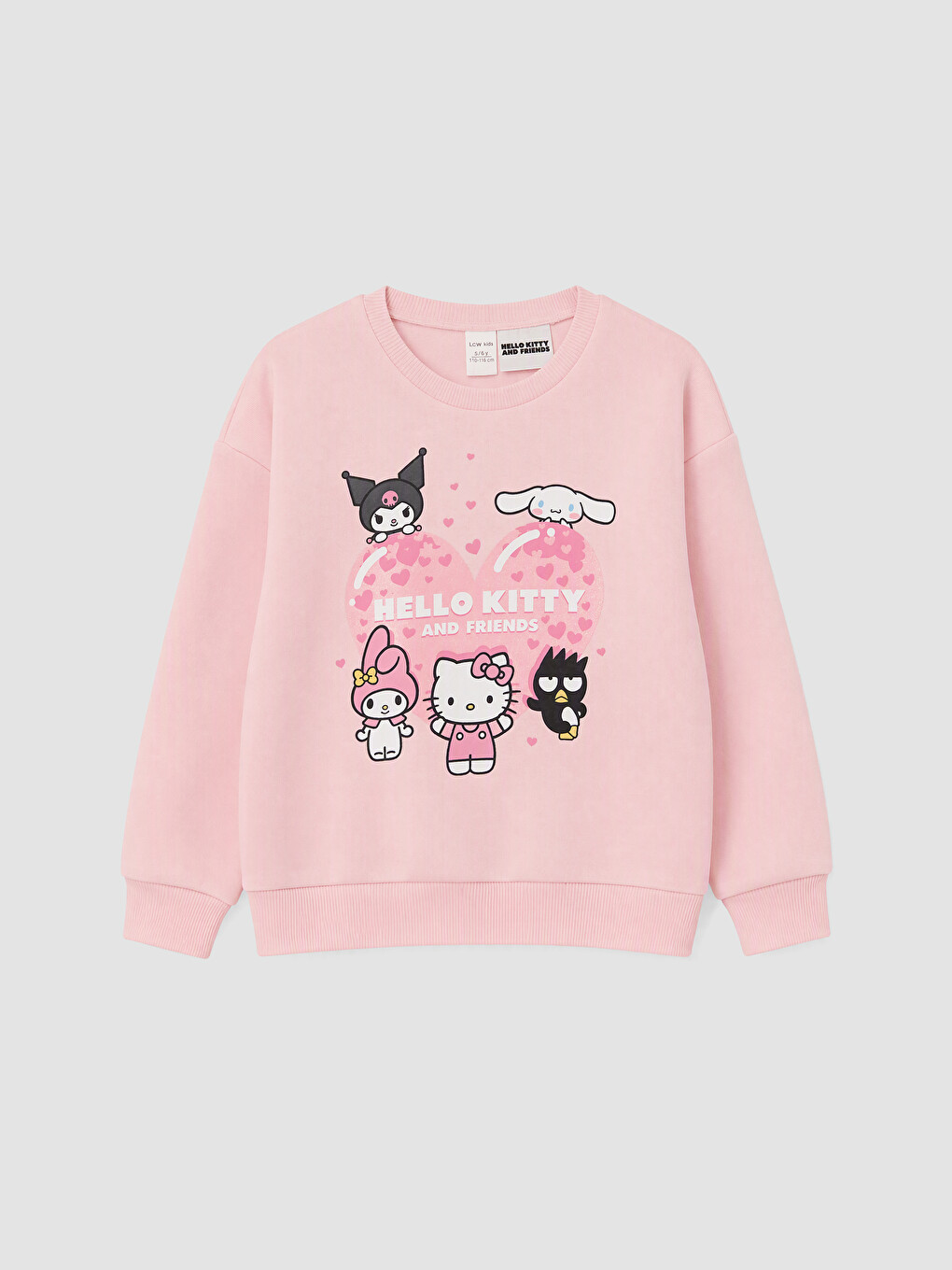 Crew Neck Kuromi Printed Girls' Sweatshirt