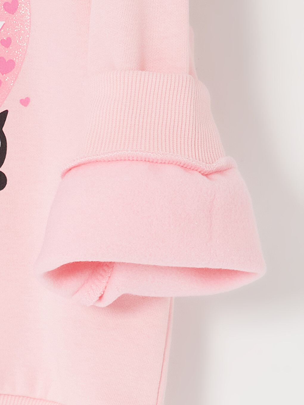 Crew Neck Kuromi Printed Girls' Sweatshirt-1