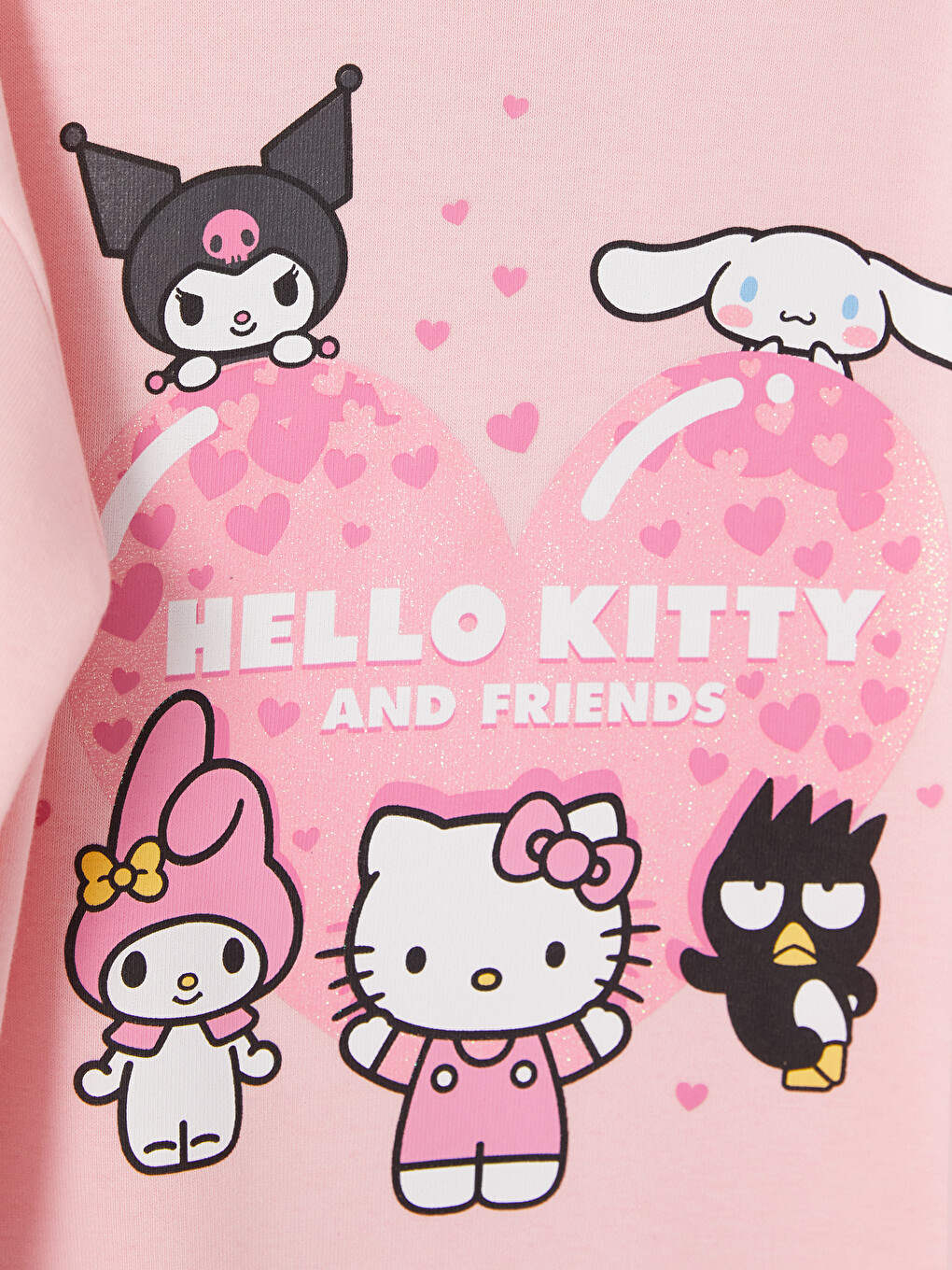 Crew Neck Kuromi Printed Girls' Sweatshirt-2