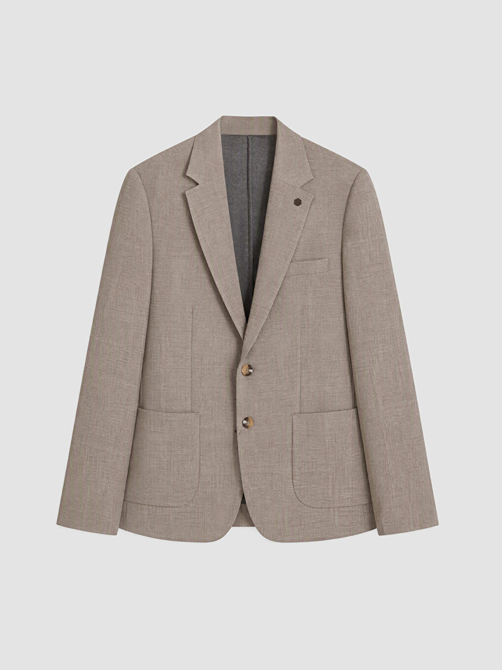 Bej Regular Fit Erkek Blazer Ceket-3