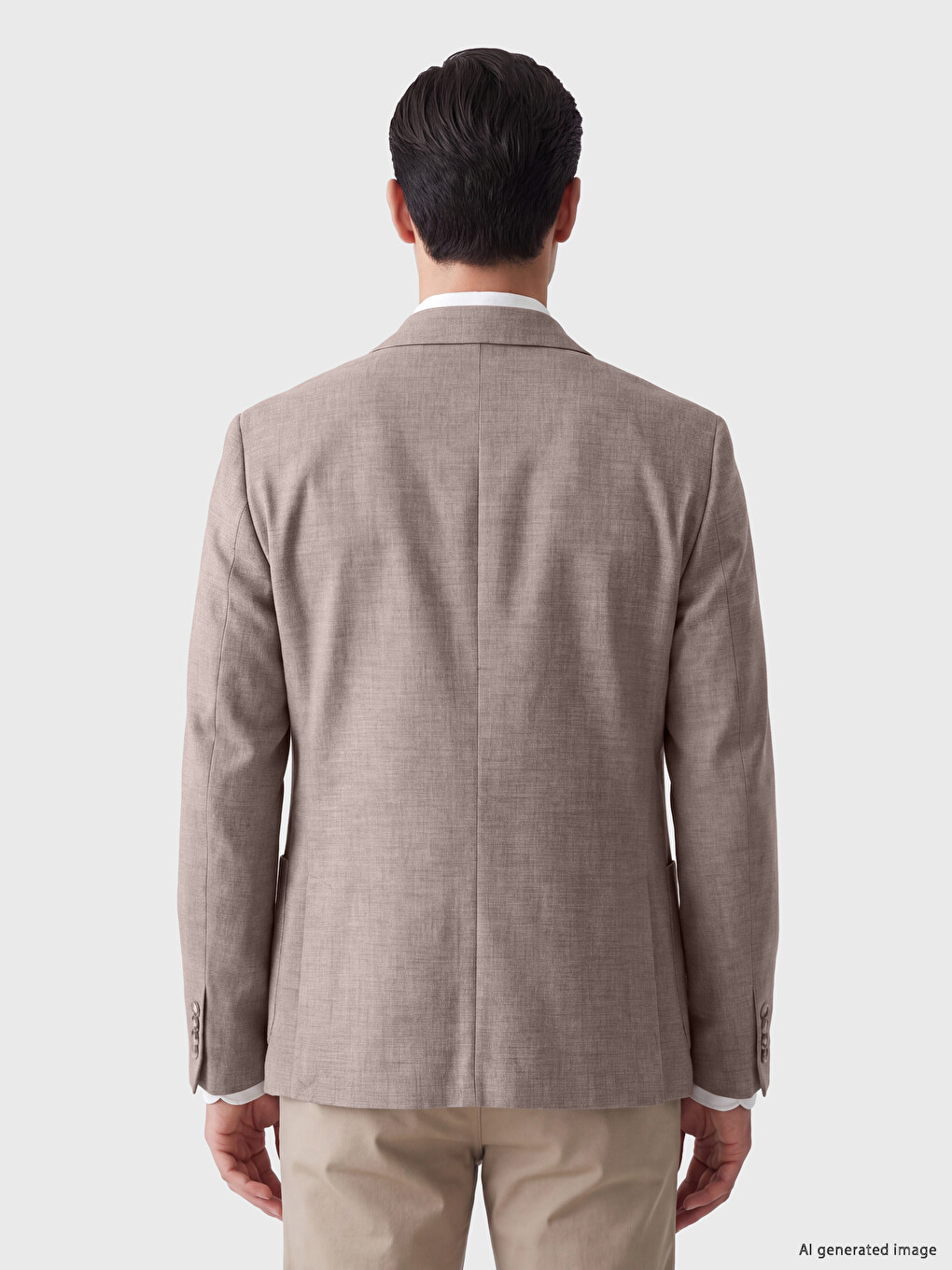 Bej Regular Fit Erkek Blazer Ceket-2