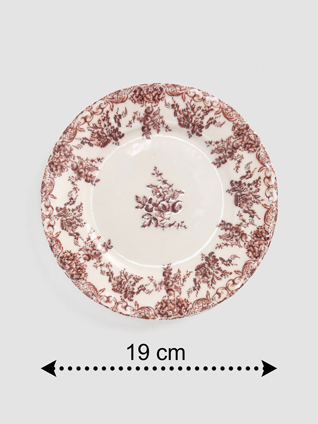 Floral Porcelain Cake Plate 19 Cm-1