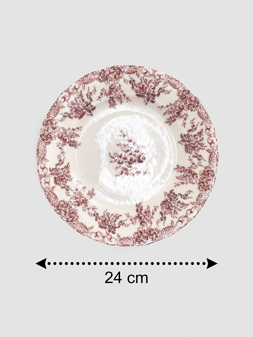 Flower Patterned Porcelain Cake Plate 19 Cm-1