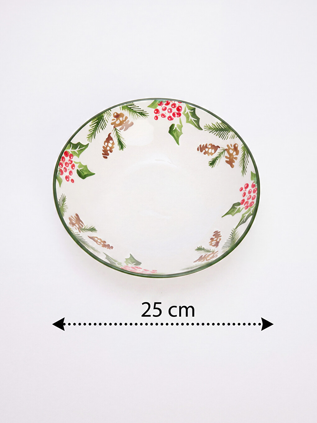 Printed Ceramic Salad Bowl 25 Cm-1