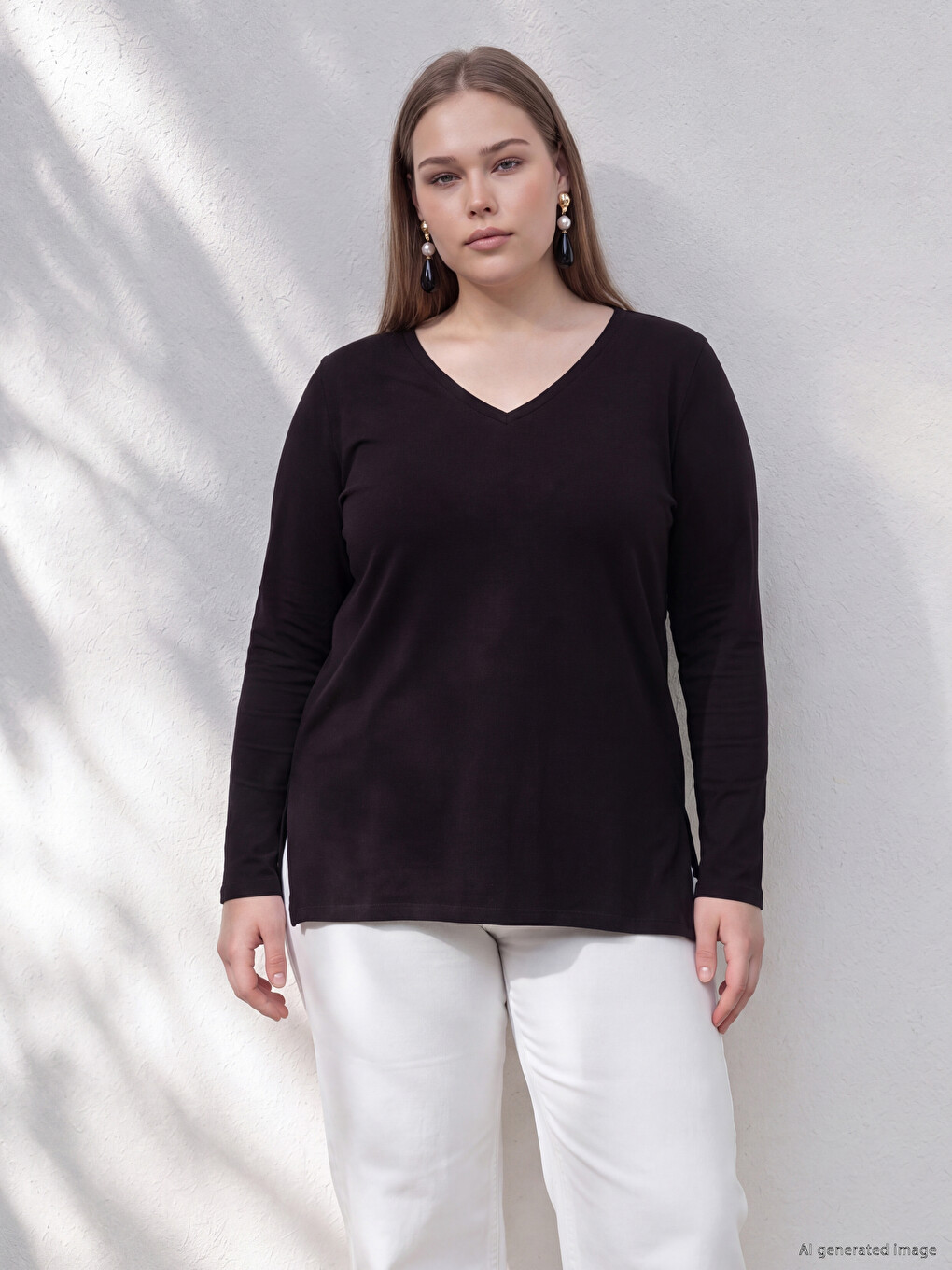 Plus Size %100 Cotton Women's T-shirt