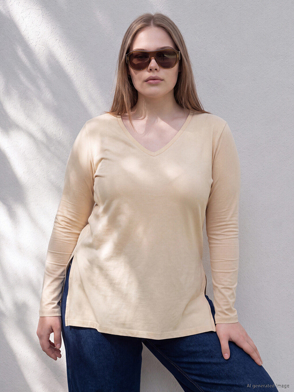Plus Size %100 Cotton Women's T-shirt