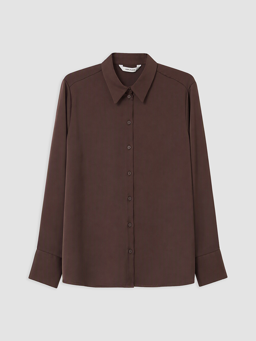 Kahverengi Loose Fit Kadın Gömlek