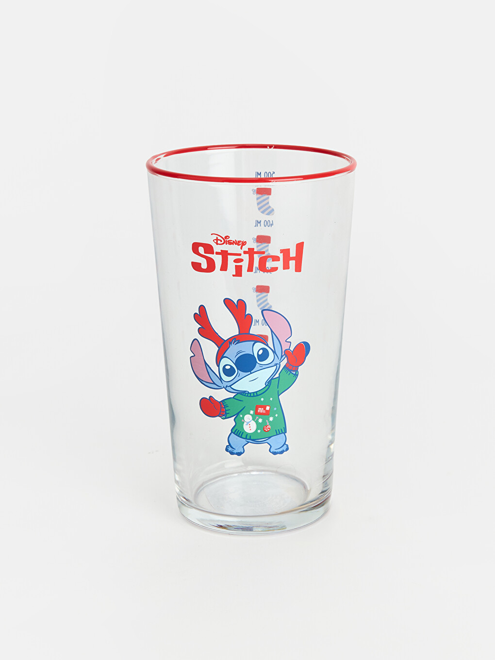 Karışık Stitch Baskılı Cam Bardak 550 Ml-1