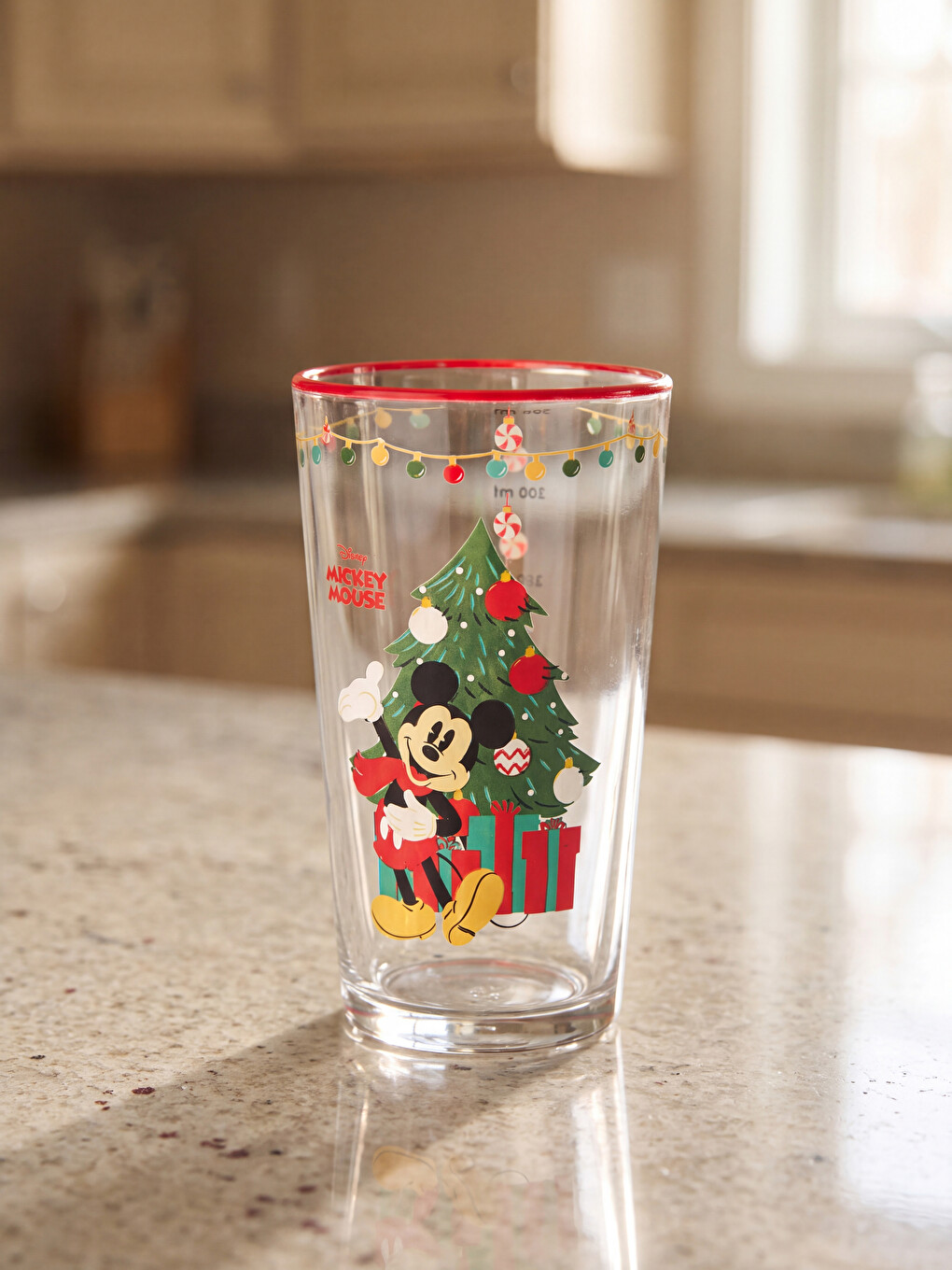 Karışık Minnie Mouse Baskılı Cam Bardak 550 Ml