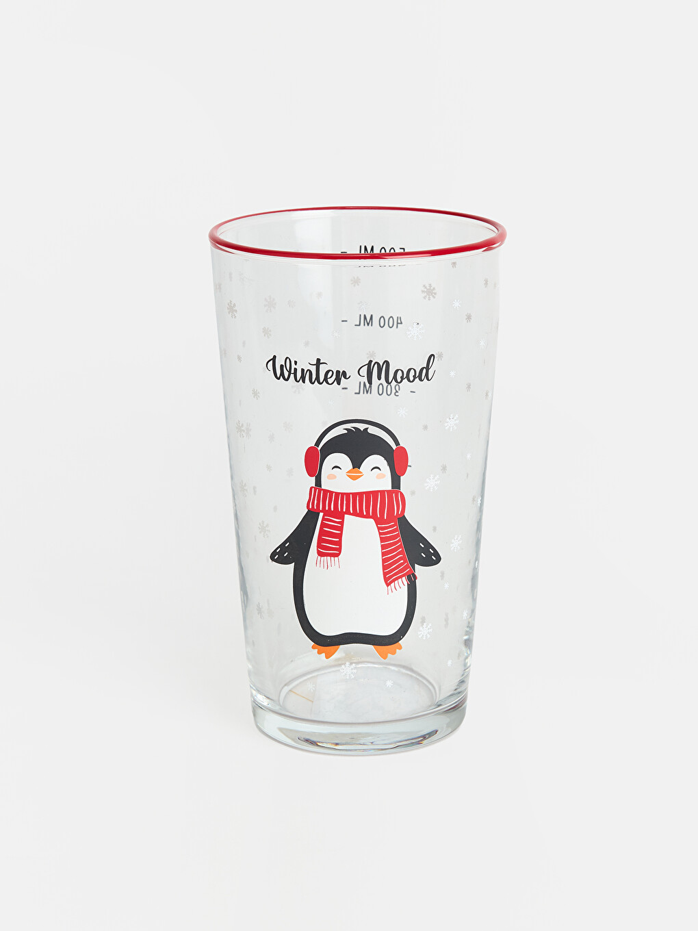 Karışık Penguen Baskılı Cam Bardak 550 Ml-1