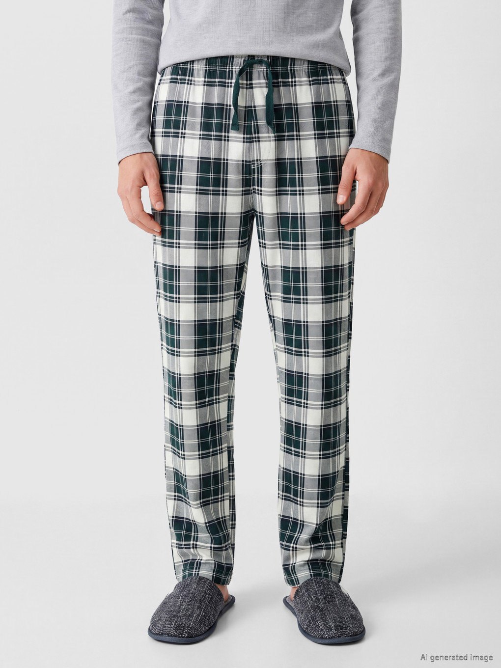 Yeşil Regular Fit Erkek Pijama Alt 2'li Paket-3