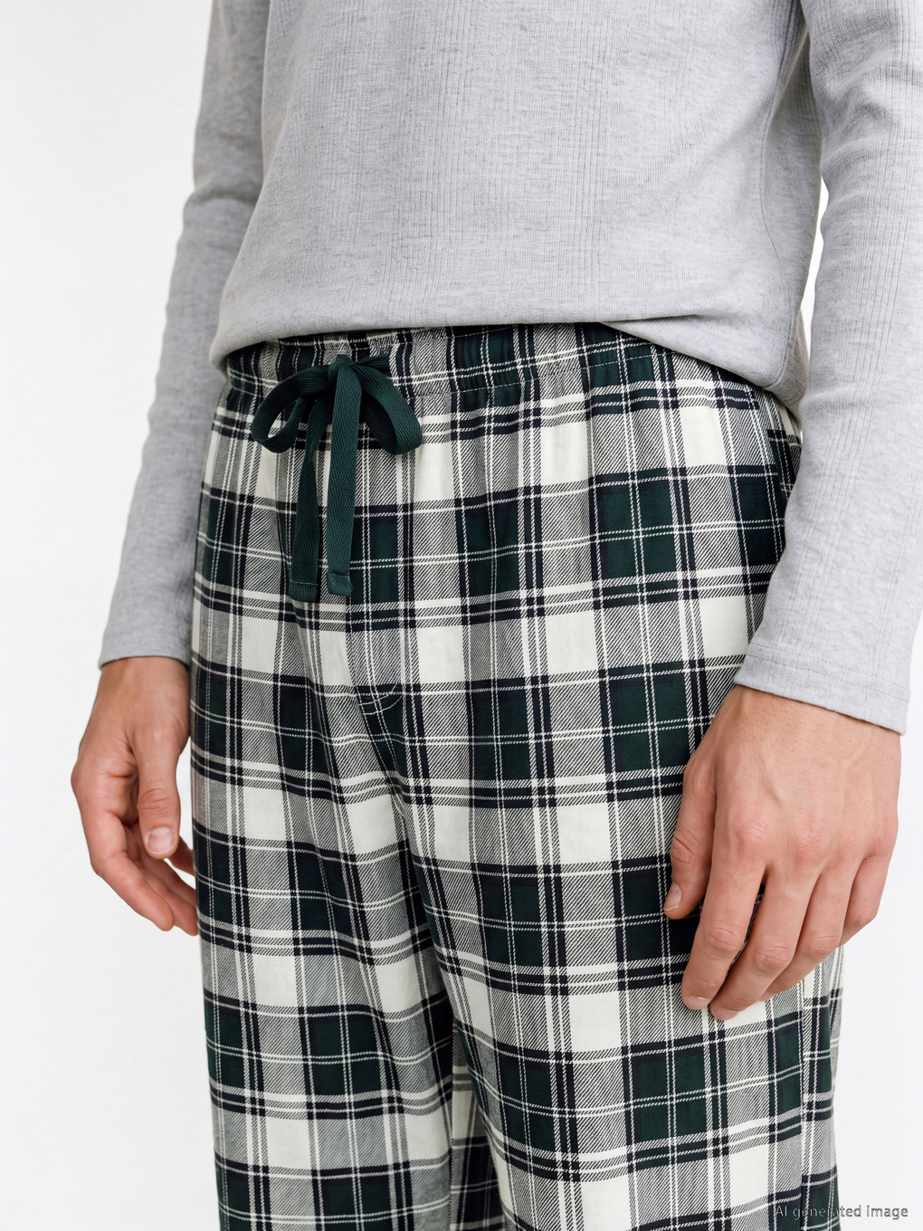 Yeşil Regular Fit Erkek Pijama Alt 2'li Paket-4