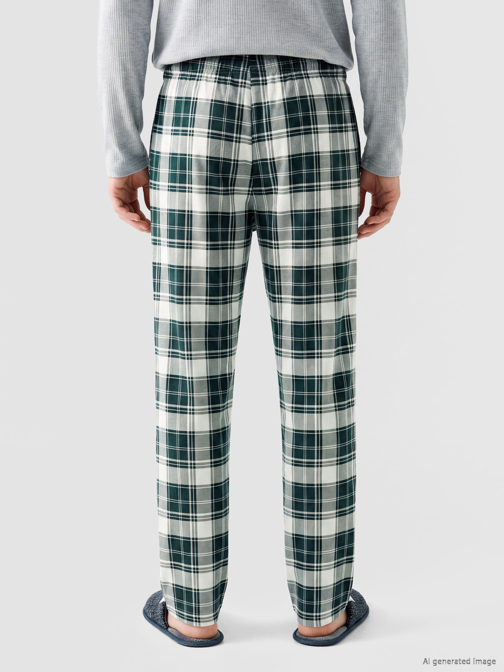 Yeşil Regular Fit Erkek Pijama Alt 2'li Paket-5