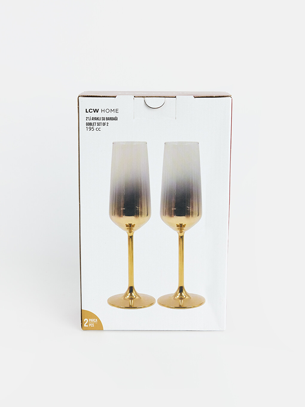 2 Pack Footed Glass Glass Set 195 Ml-2