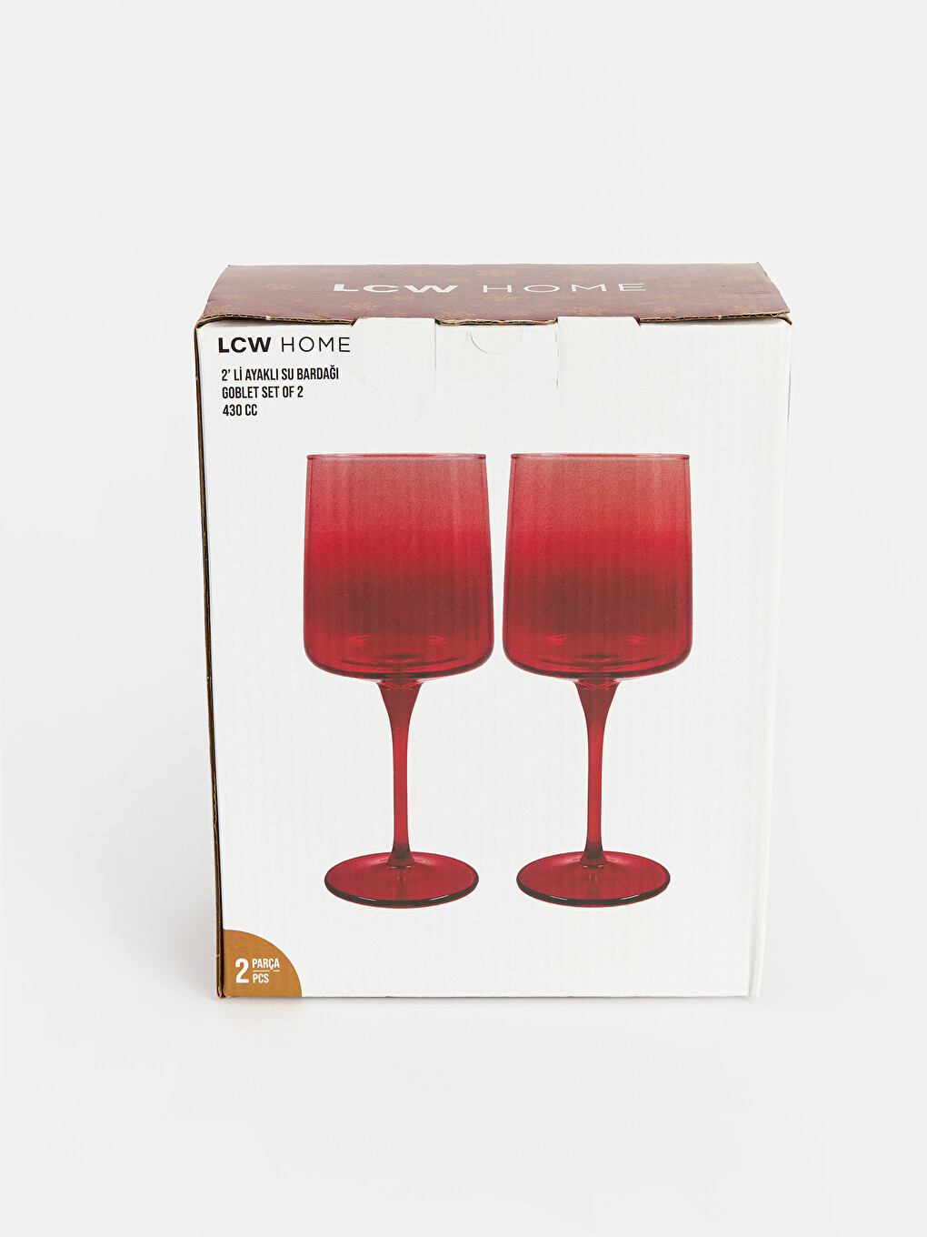 Glass Footed Water Glass Set 2-pack 430 Ml-1