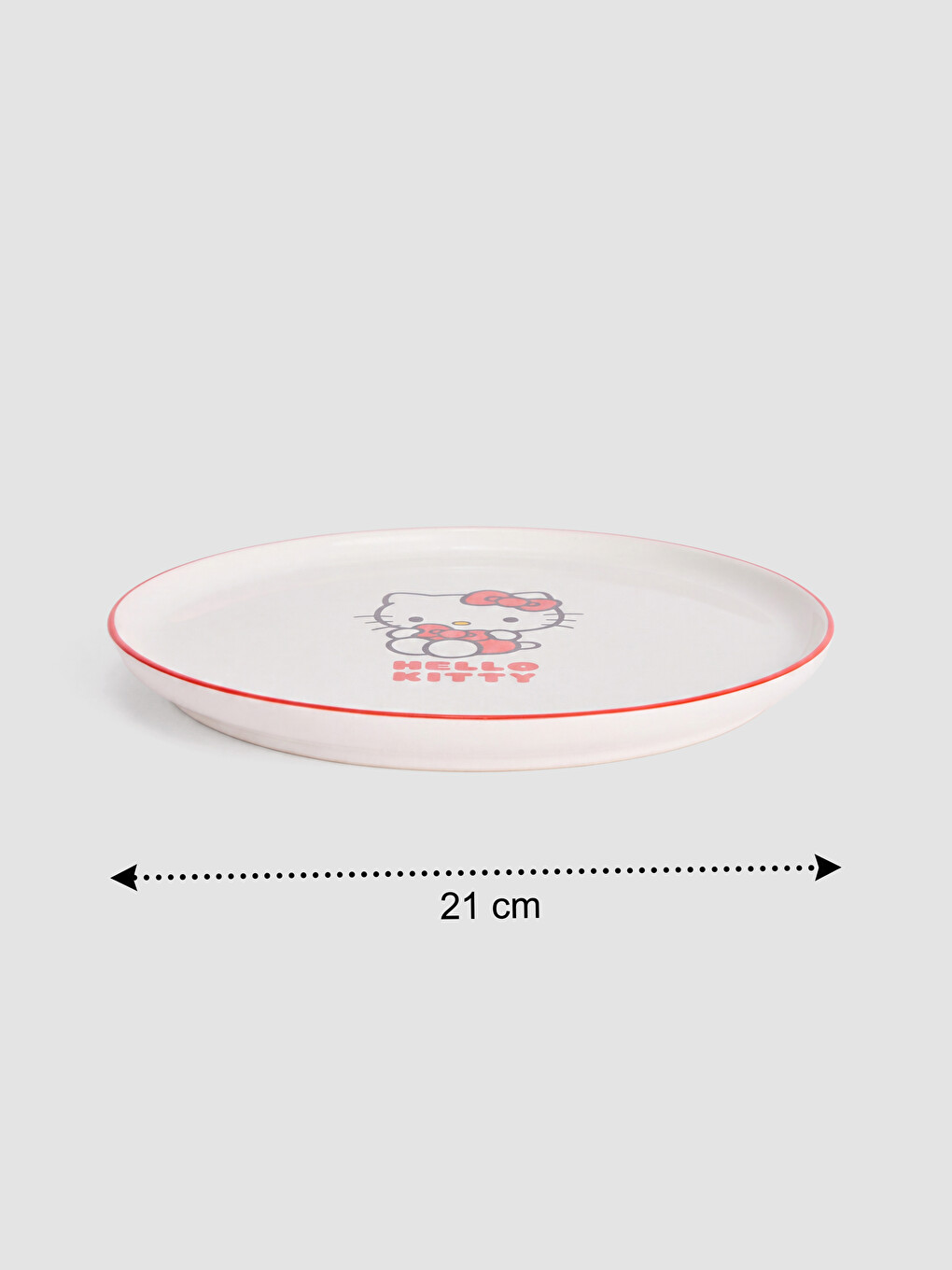 Hello Kitty Štampani Keramički Tanjir Za Tortu 21 Cm-1