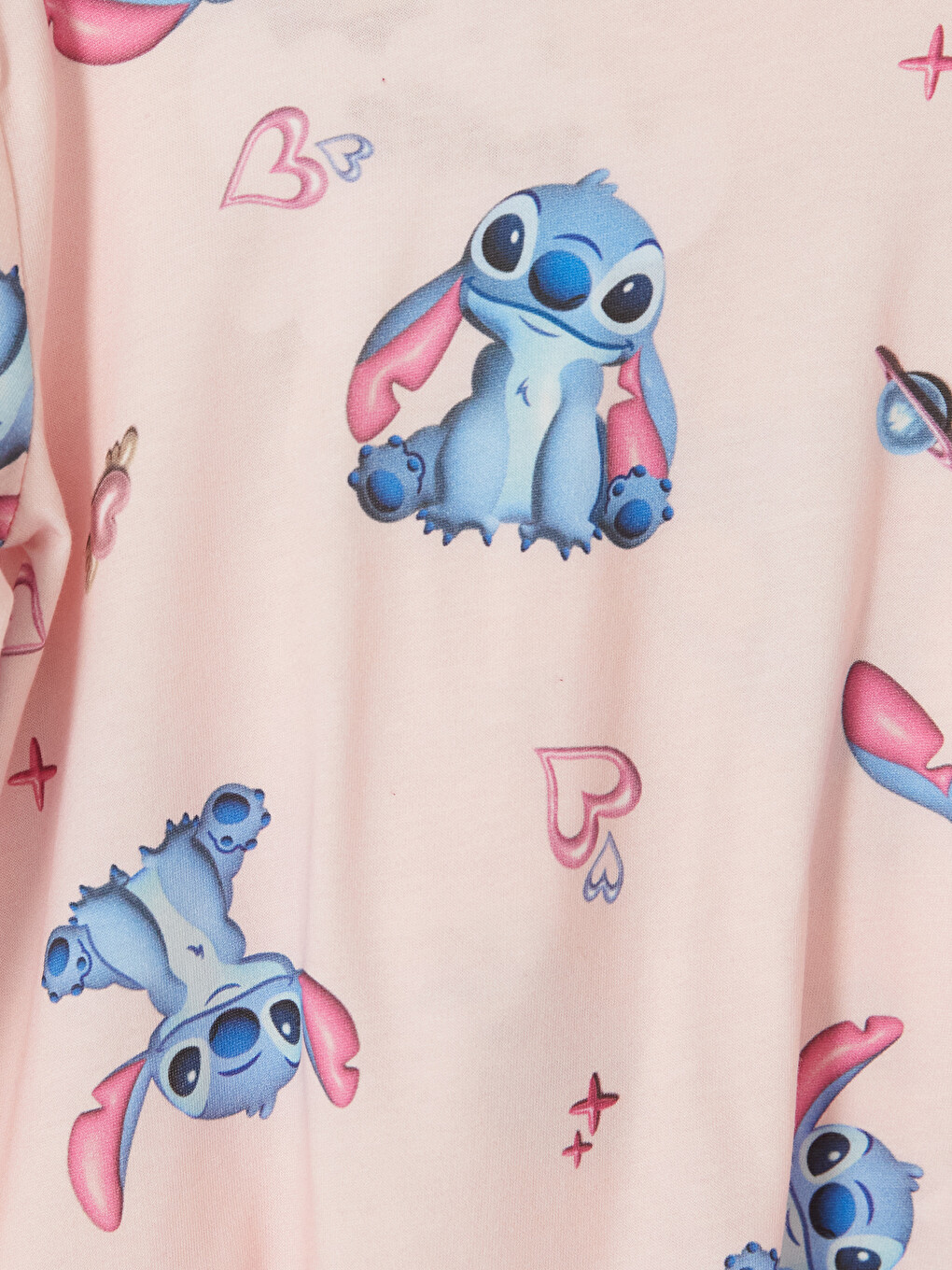 Pembe Stitch Kız Çocuk Pijama Takım-2