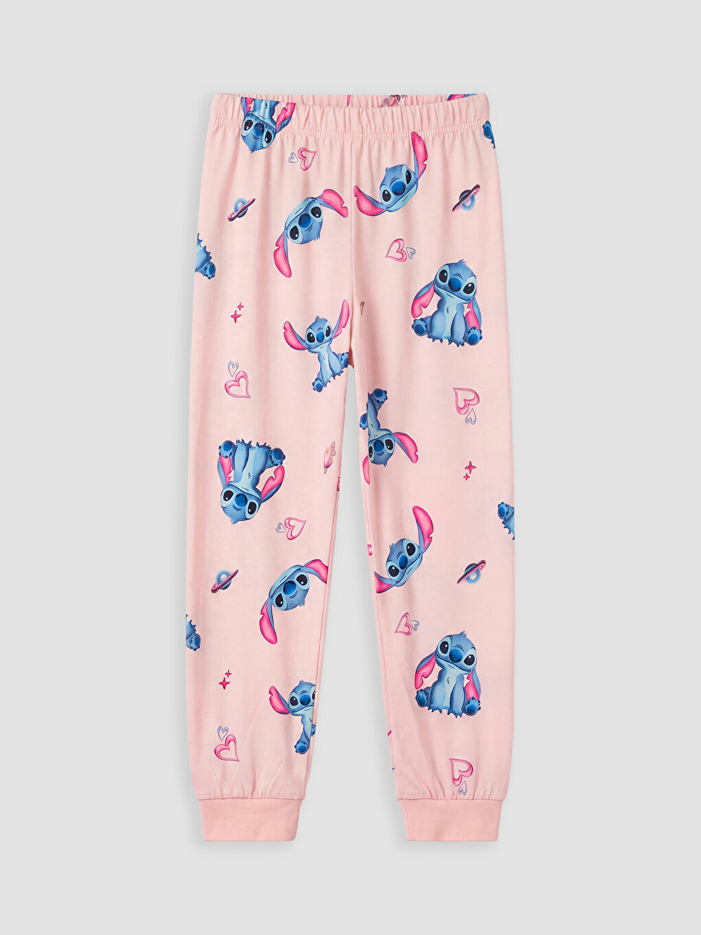 Pembe Stitch Kız Çocuk Pijama Takım-4