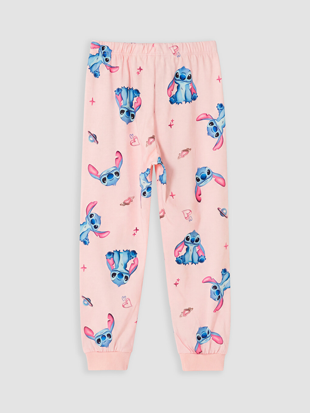 Pembe Stitch Kız Çocuk Pijama Takım-6