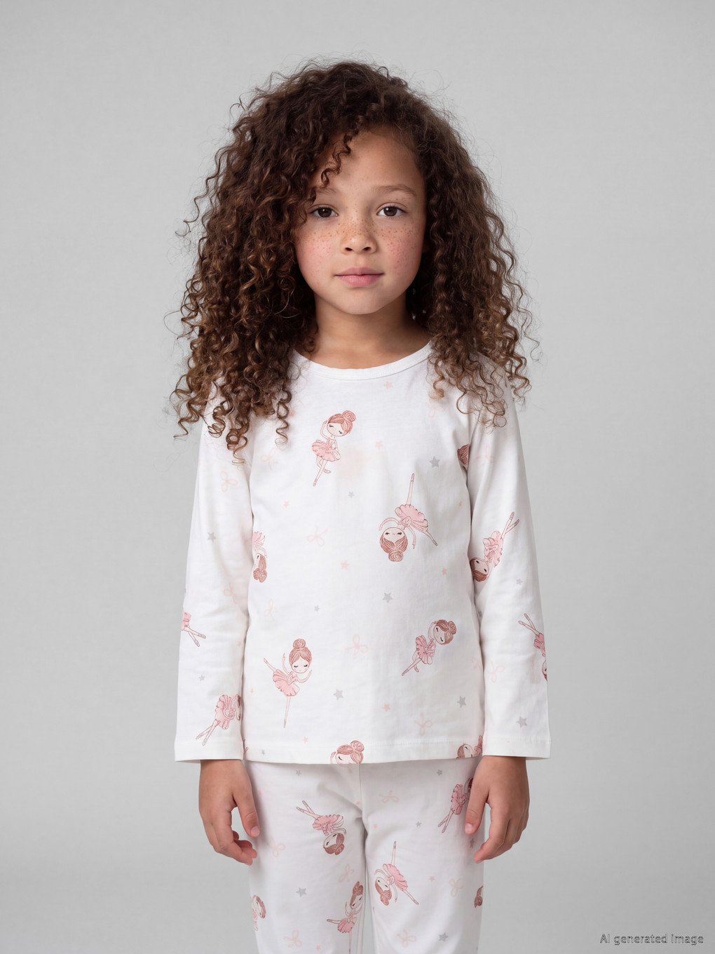 Crew Neck Girls' Pyjamas Set-1