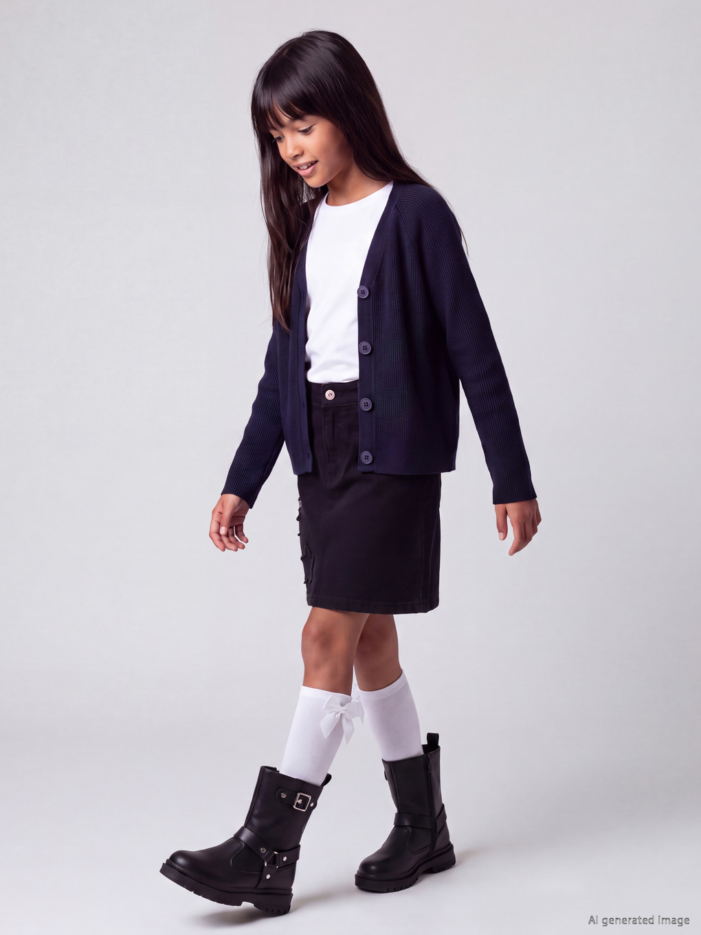 Star Embroidered Girls' Skirt