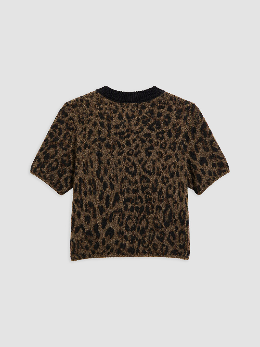 Kardigan Triko Me Print Leopardi Për Gra-5