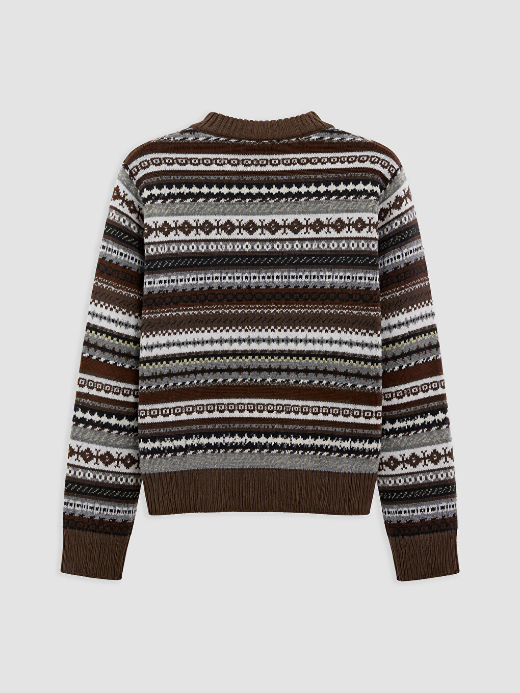Striped Wool Blended Women's Knitwear Sweater-2