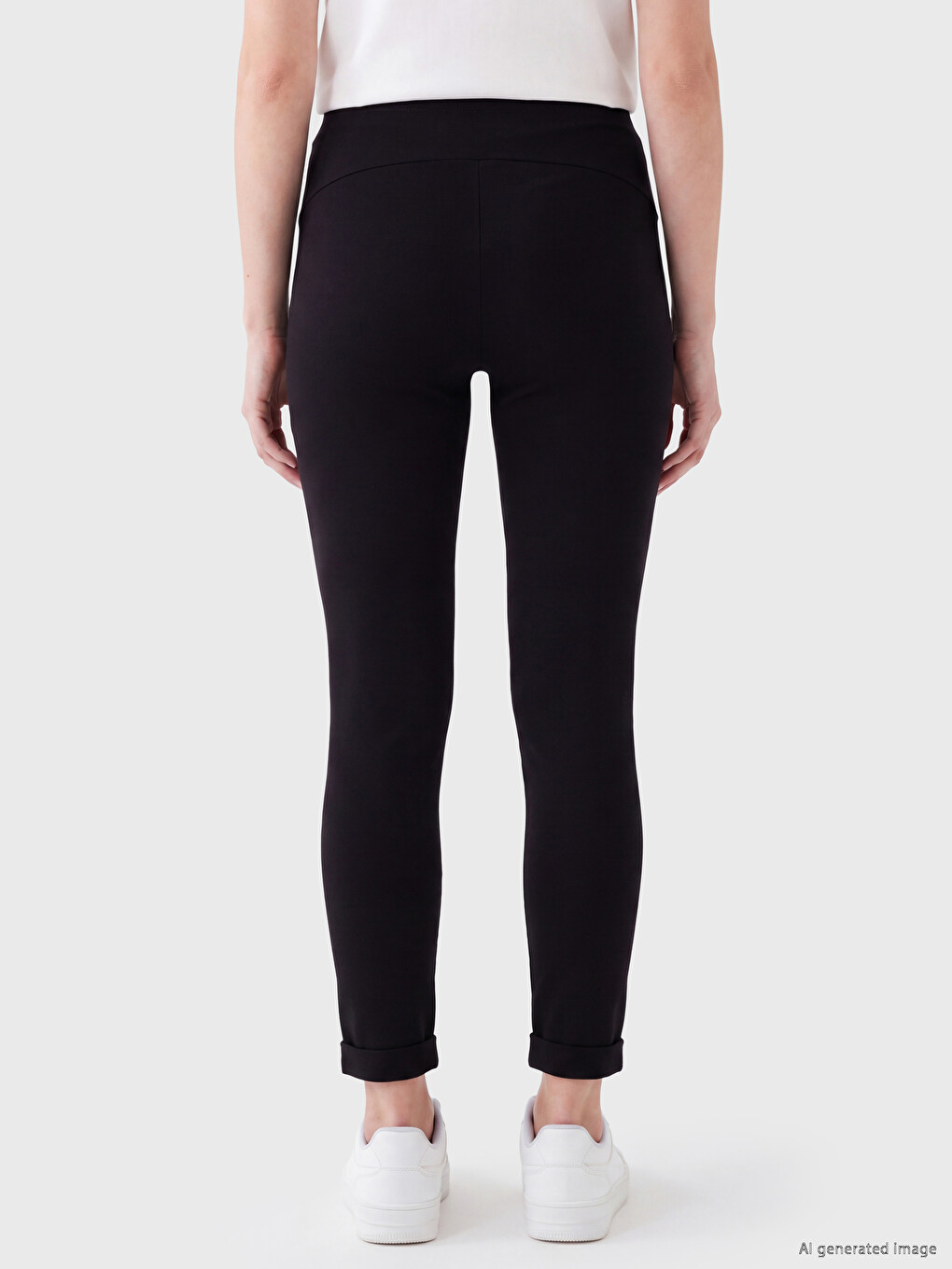 Belly Paneled Maternity Leggings-3