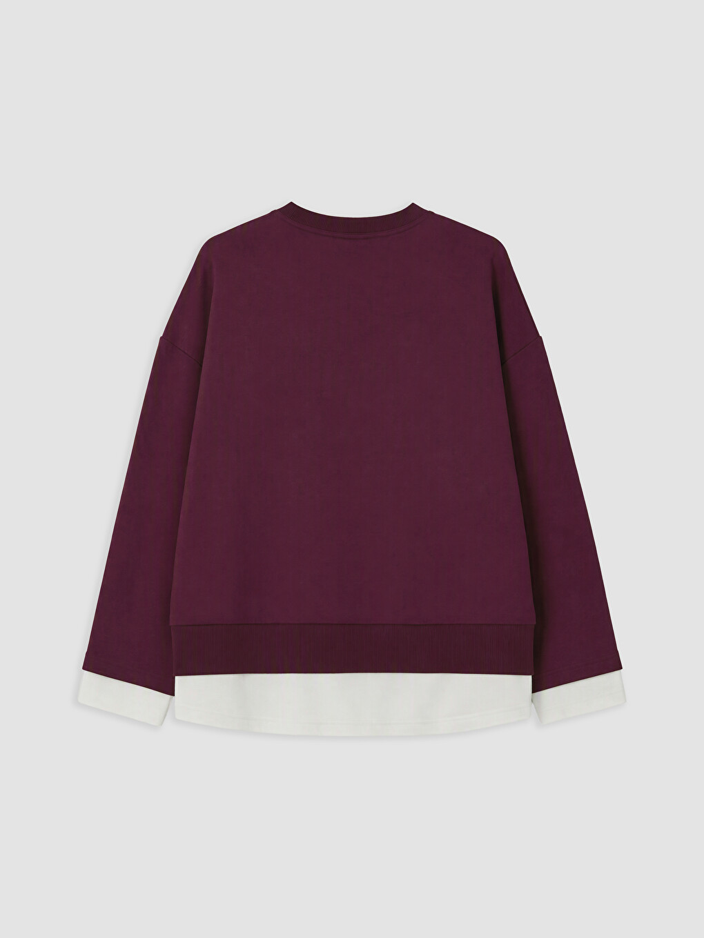Mürdüm Oversize Kadın Sweatshirt-1