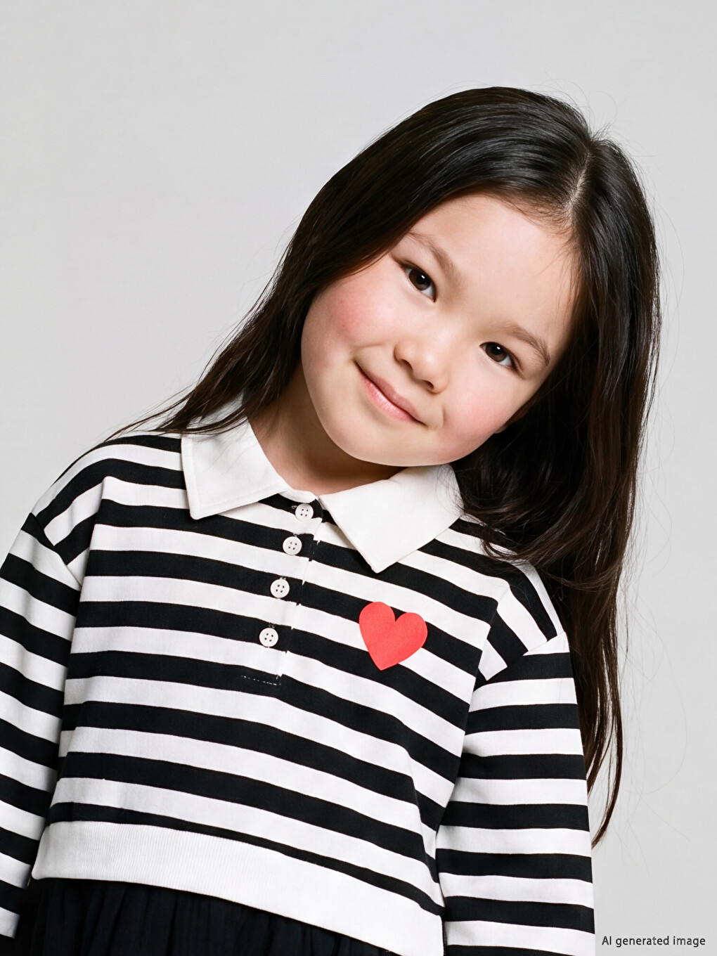 Polo Collar Girls' Dress-1
