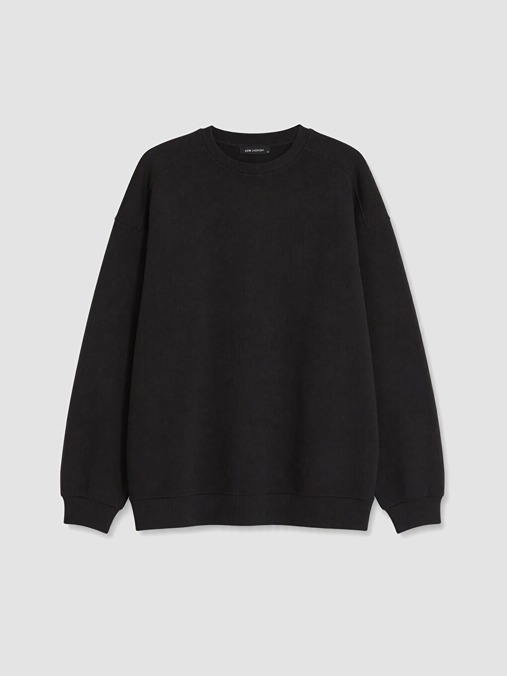 Siyah Oversize Kadın Kalın Sweatshirt