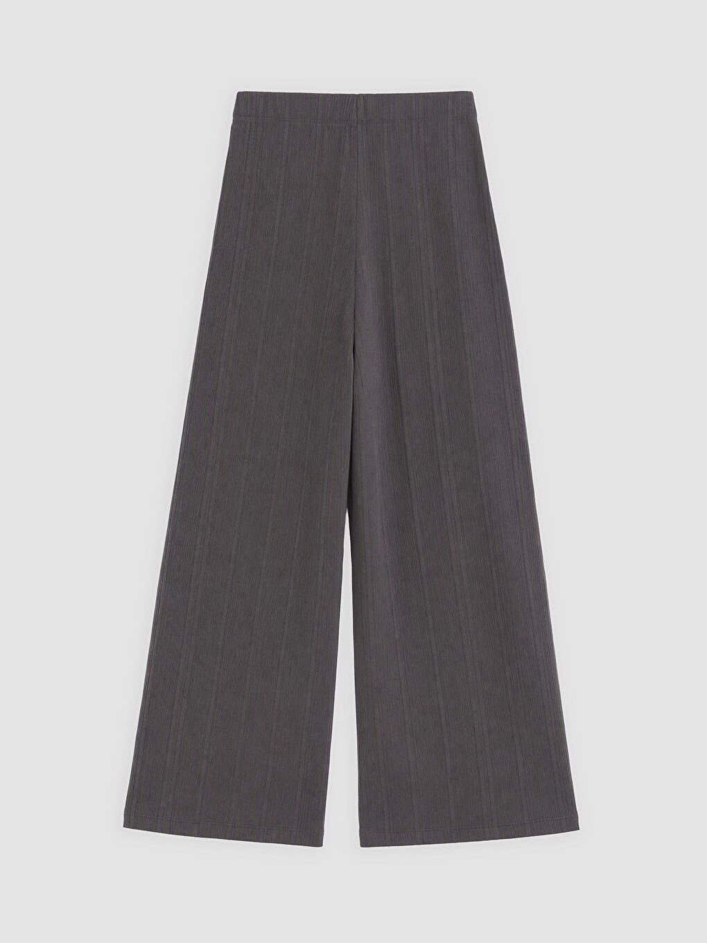Elastic Waist Women's Ribbed Trousers-1