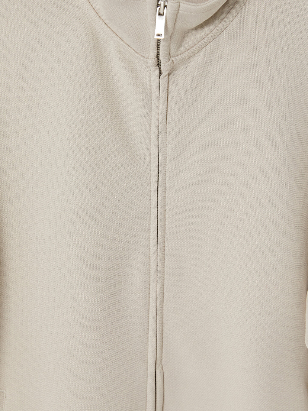 Woman Grey Zip-up Sweatshirt-1