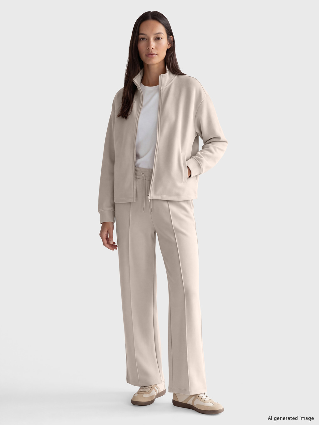 Oversize Women's Zip-up Sweatshirt-1