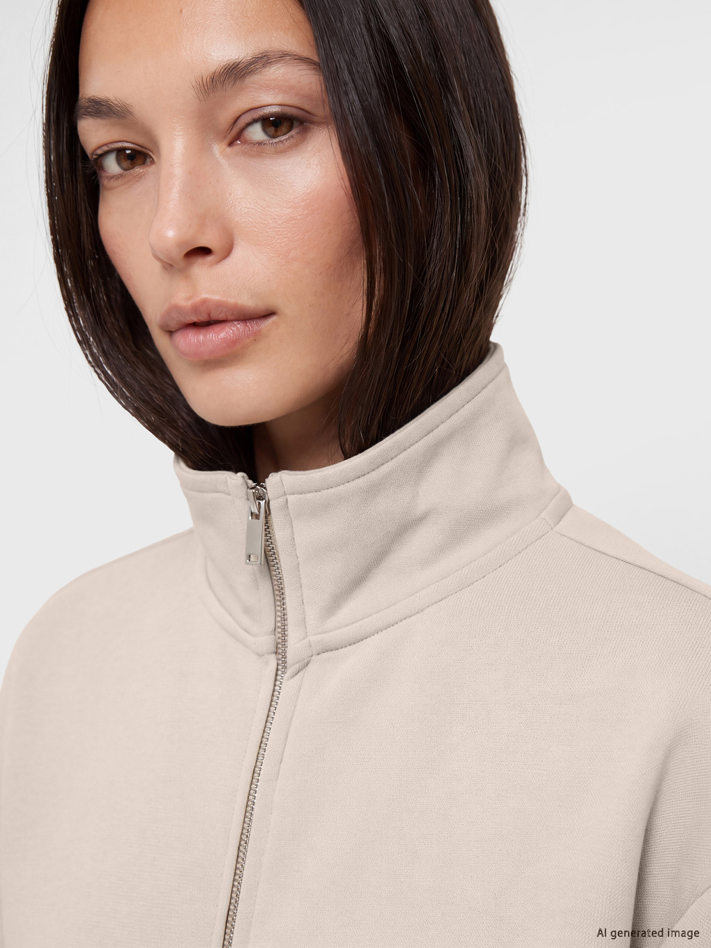 Oversize Women's Zip-up Sweatshirt-2