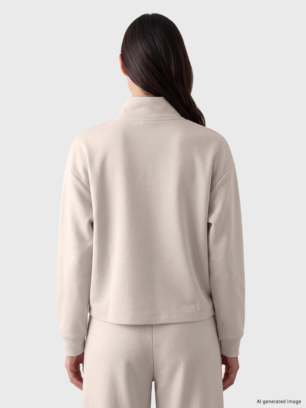 Oversize Women's Zip-up Sweatshirt-3