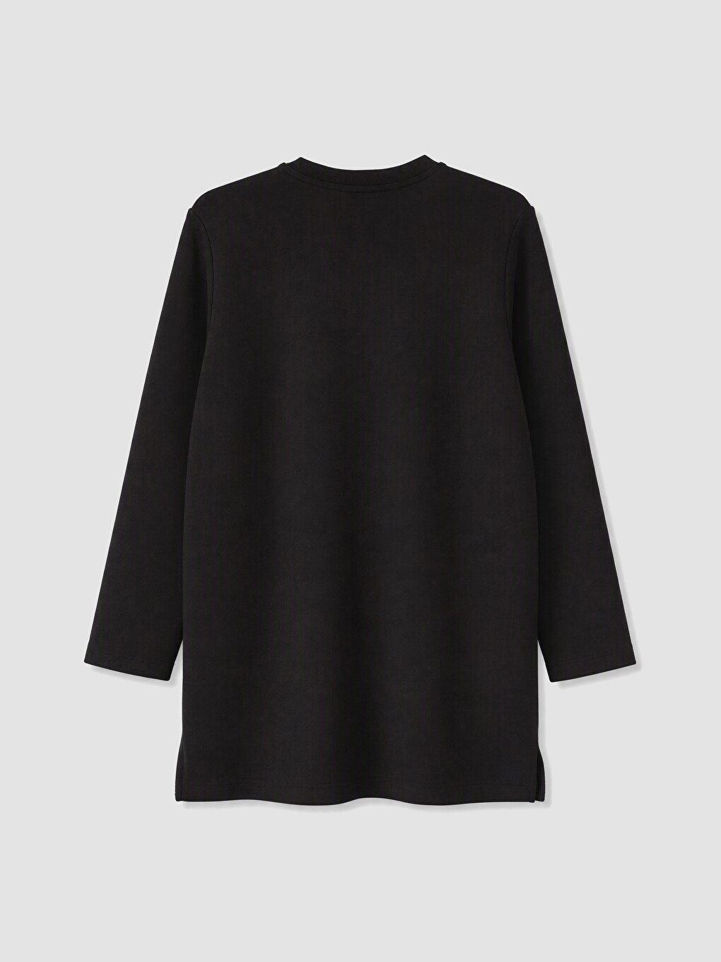 Siyah Oversize Soft Touch Kadın Tunik-2
