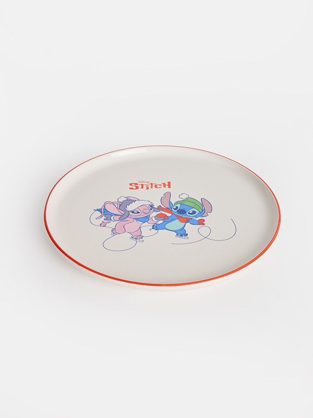 Karışık Lilo Ve Stitch Baskılı Seramik Pasta Tabağı 21 Cm-2