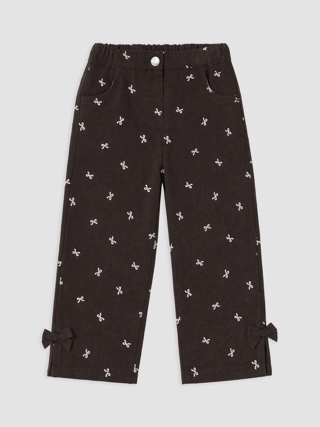 Bowed Baby Girls' Gabardine Trousers