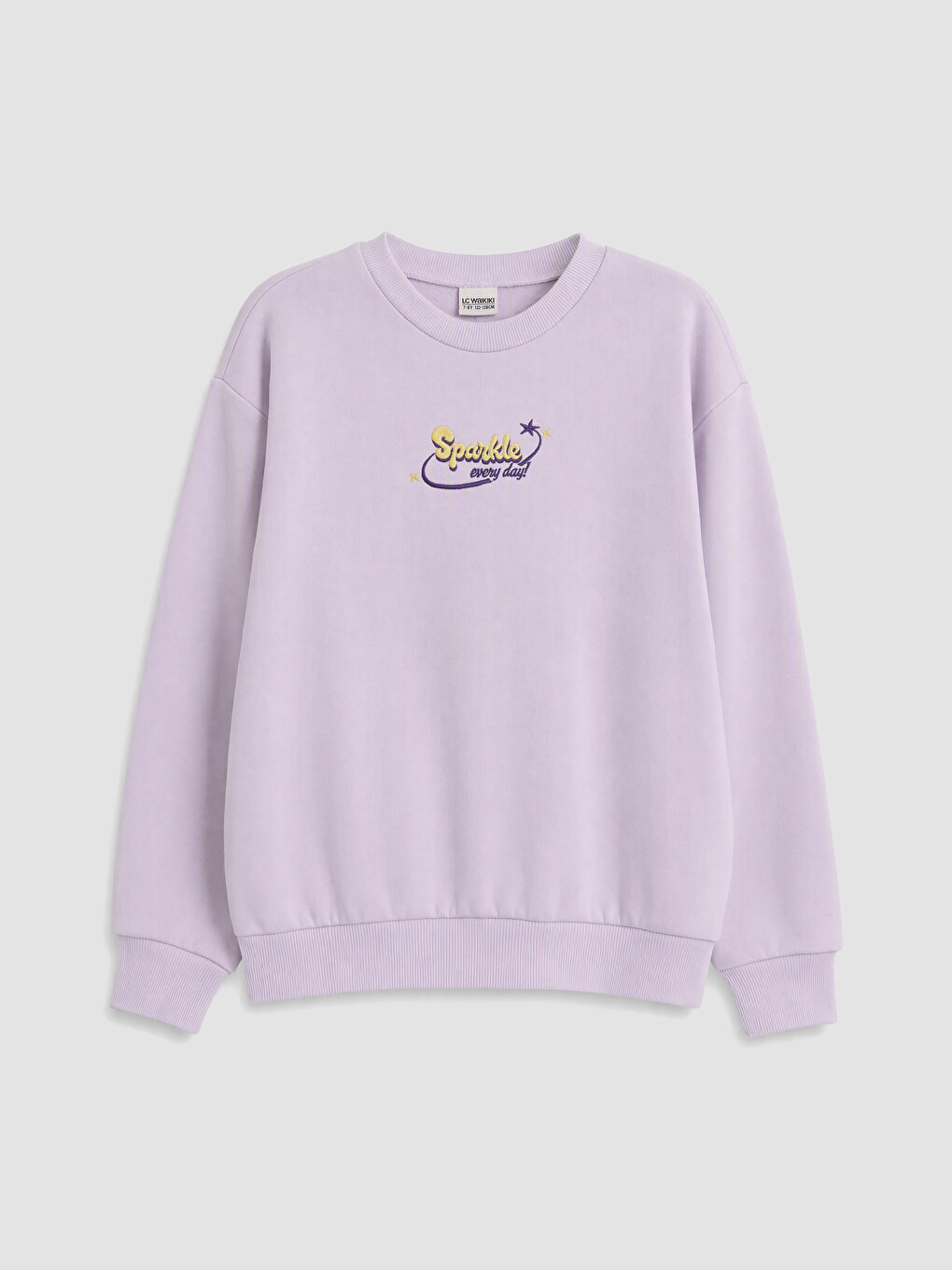 Lila Nakışlı Kız Çocuk Sweatshirt