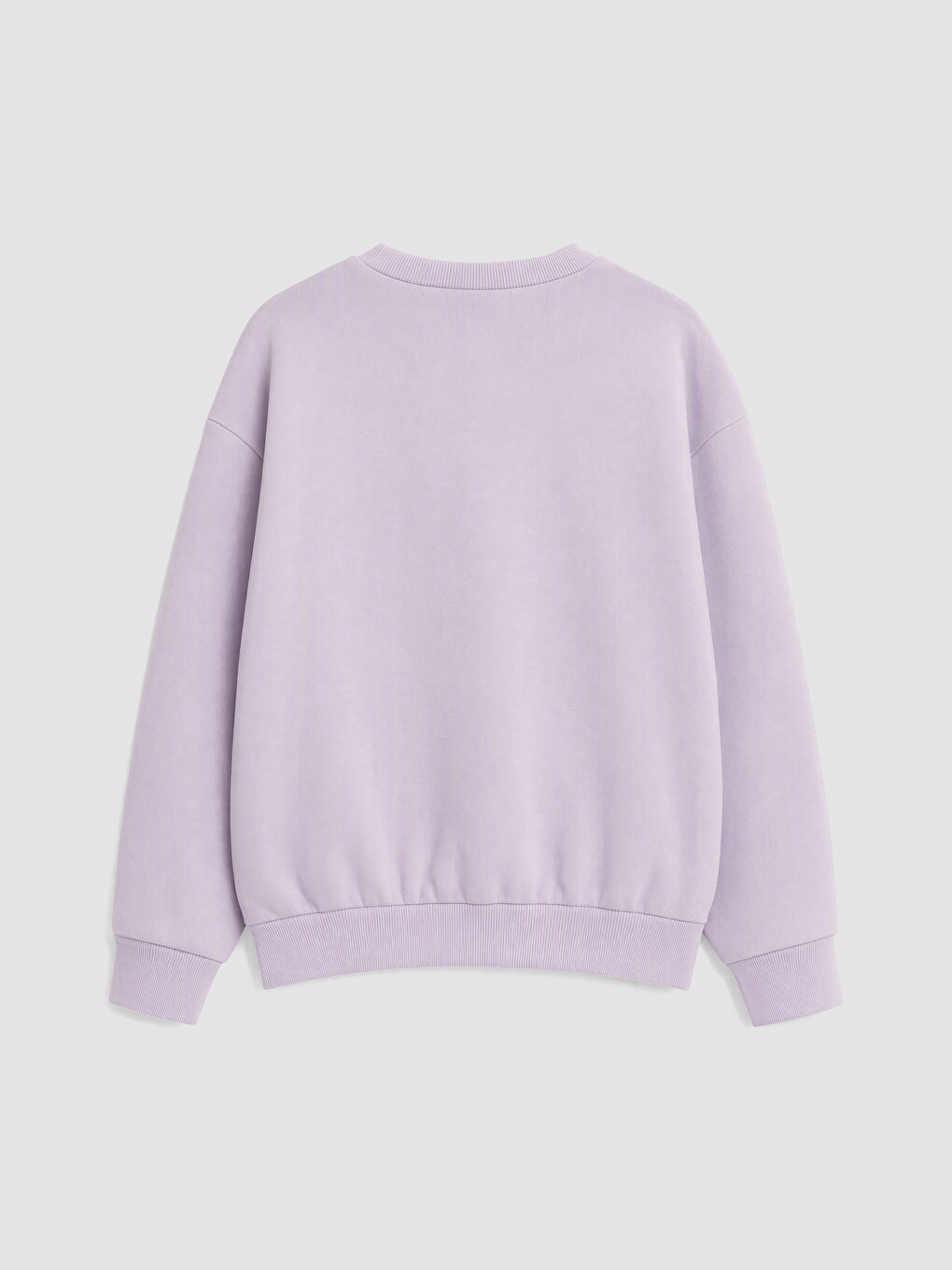 Lila Nakışlı Kız Çocuk Sweatshirt-2