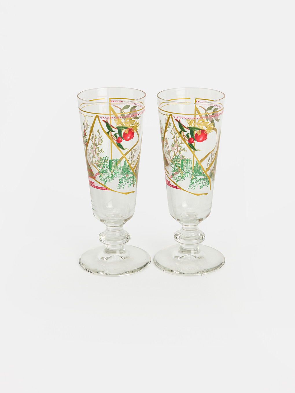 2 Pack Printed Glass Water Glass 180 Ml-2