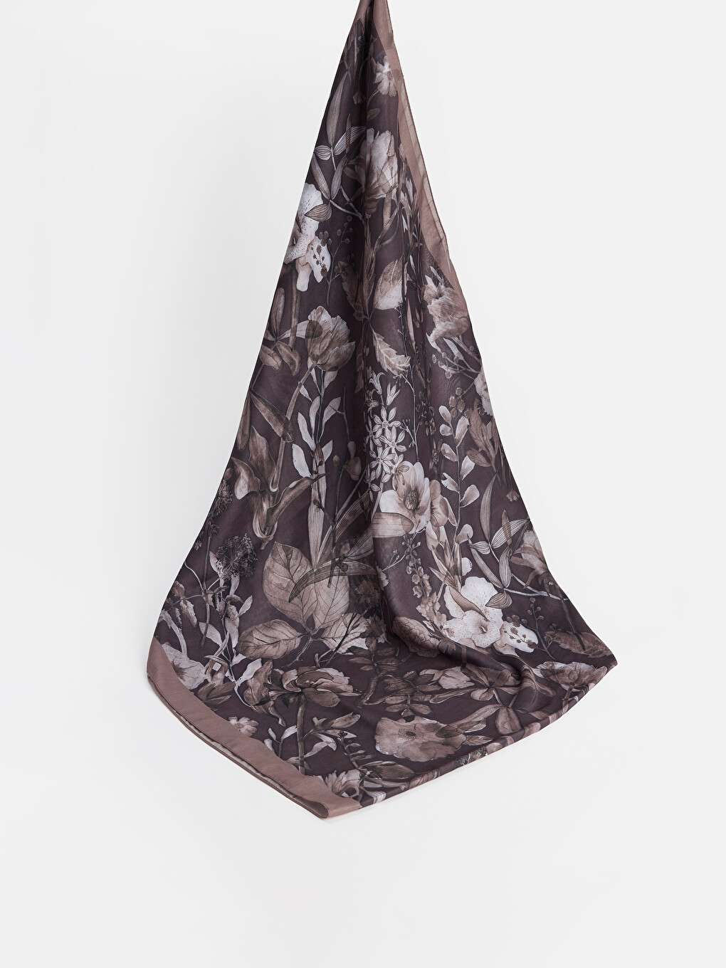 Woman Brown Large Scarf
