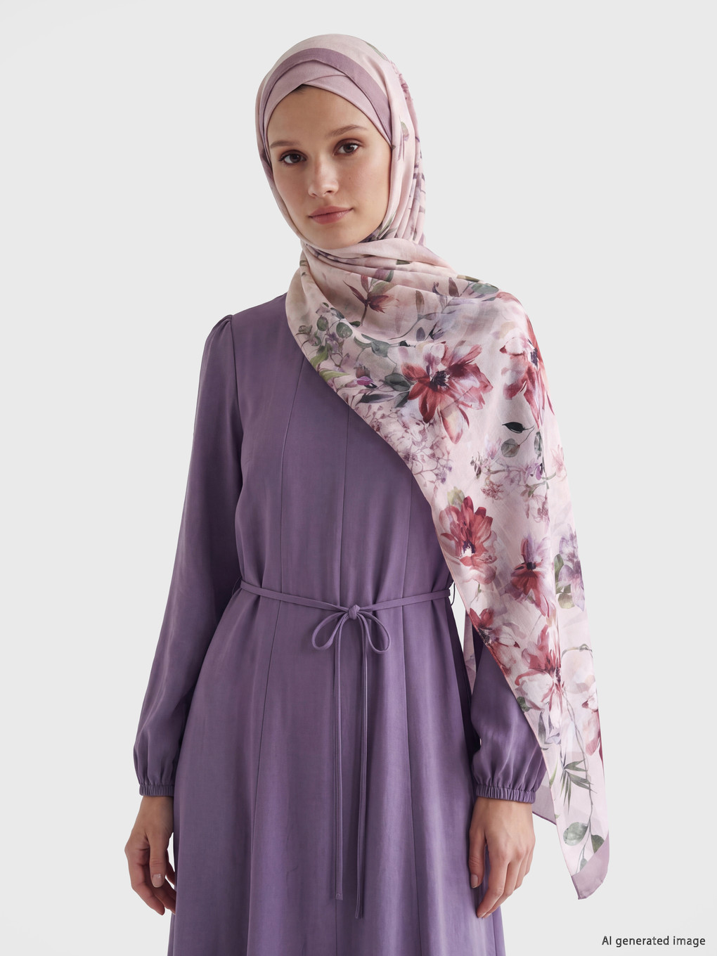  Flower Patterned Women's Shawl