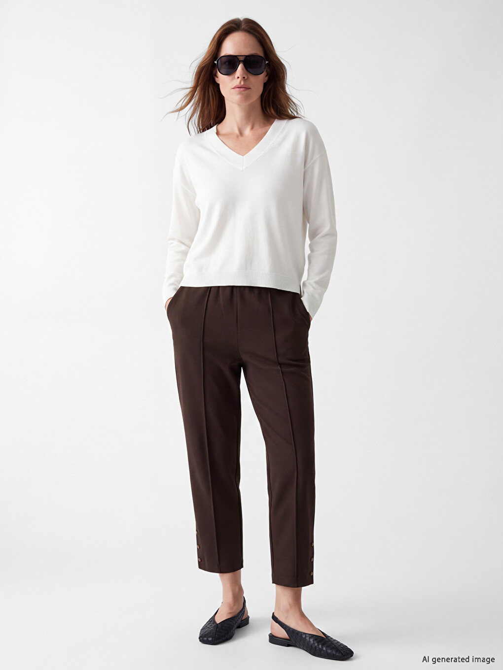 Elastic Waist Women's Trousers