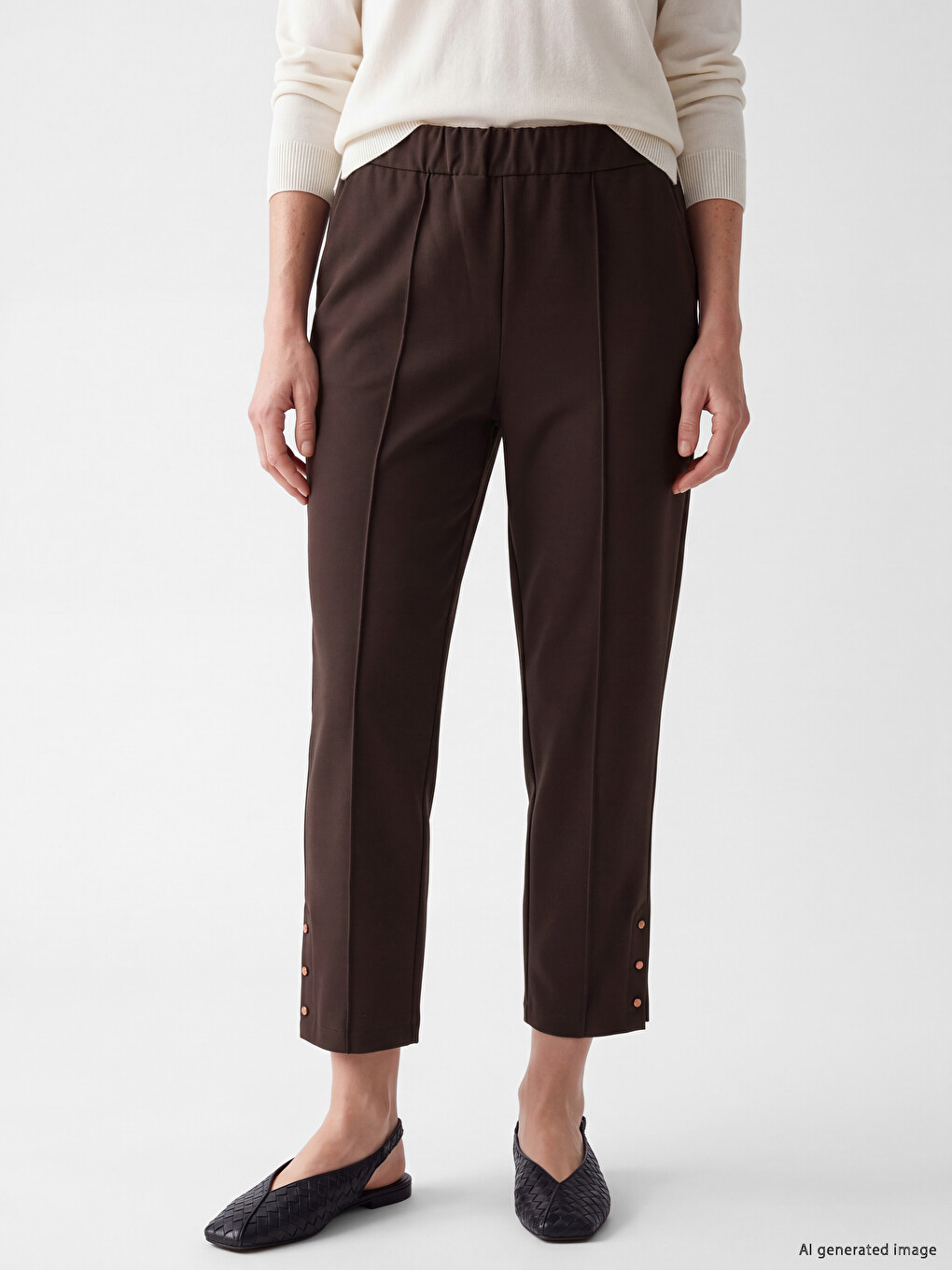 Elastic Waist Women's Trousers-1