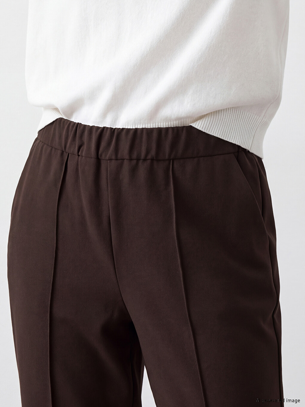 Elastic Waist Women's Trousers-2