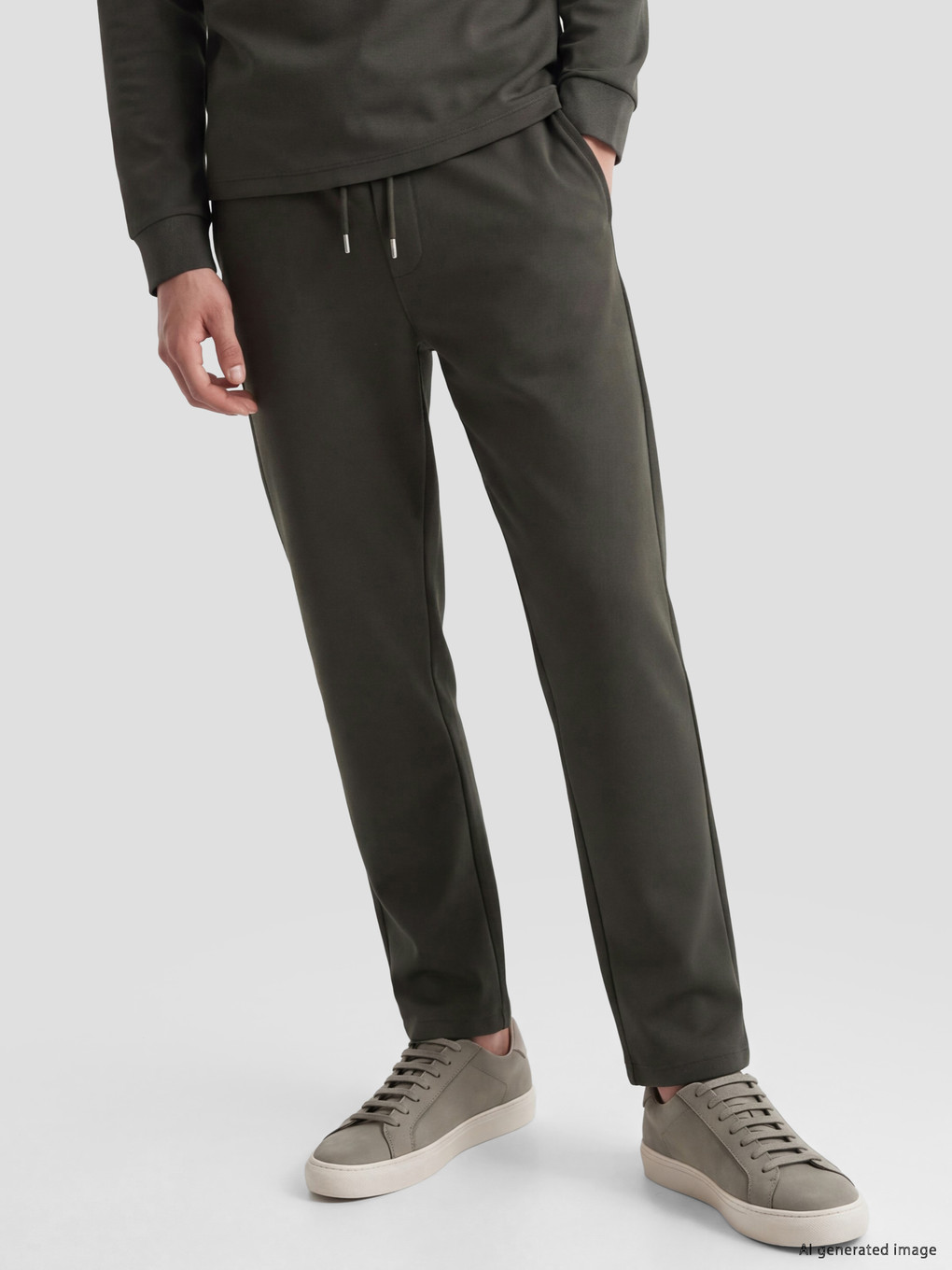 Haki Regular Fit Erkek Eşofman Altı-1